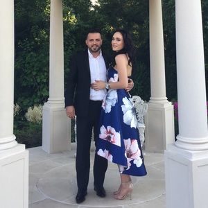 Two piece Bandeau and High low skirt